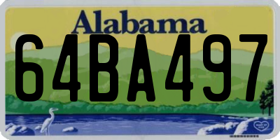 AL license plate 64BA497
