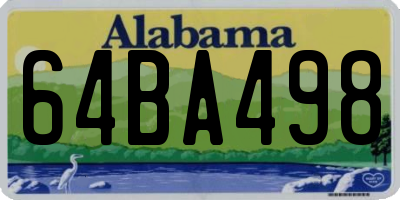 AL license plate 64BA498