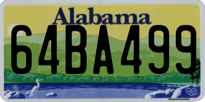 AL license plate 64BA499