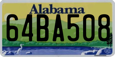 AL license plate 64BA508