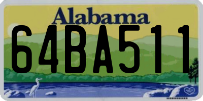 AL license plate 64BA511