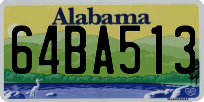 AL license plate 64BA513