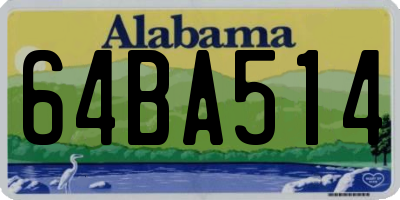 AL license plate 64BA514
