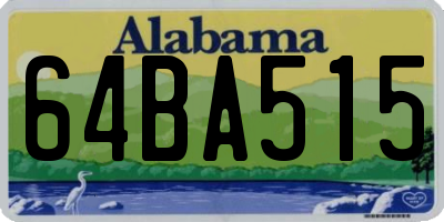 AL license plate 64BA515