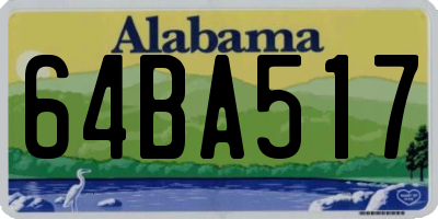 AL license plate 64BA517