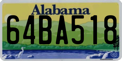 AL license plate 64BA518