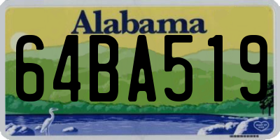 AL license plate 64BA519