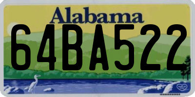 AL license plate 64BA522