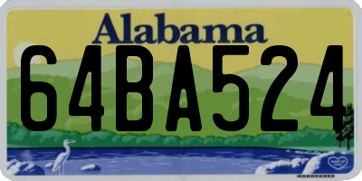AL license plate 64BA524