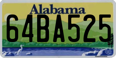 AL license plate 64BA525