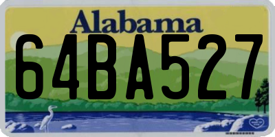 AL license plate 64BA527