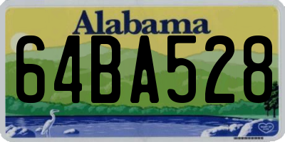 AL license plate 64BA528