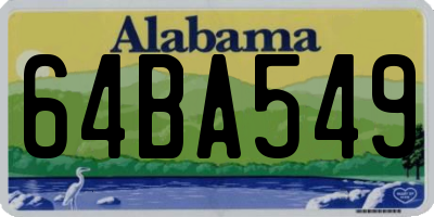 AL license plate 64BA549