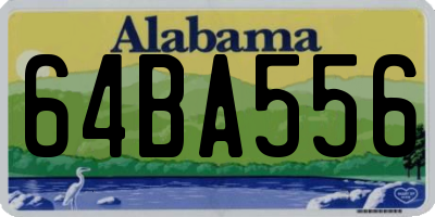 AL license plate 64BA556