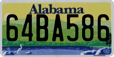 AL license plate 64BA586