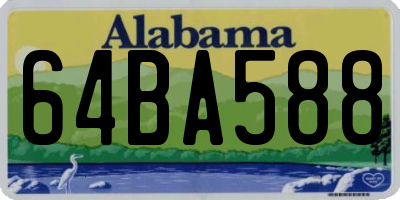 AL license plate 64BA588