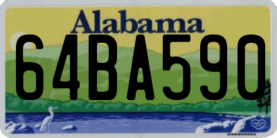 AL license plate 64BA590
