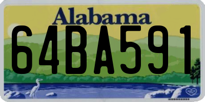 AL license plate 64BA591