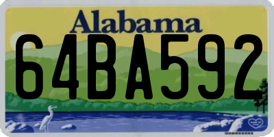 AL license plate 64BA592