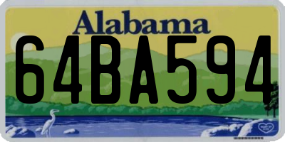 AL license plate 64BA594