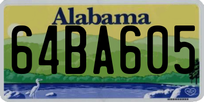 AL license plate 64BA605