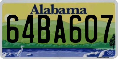 AL license plate 64BA607
