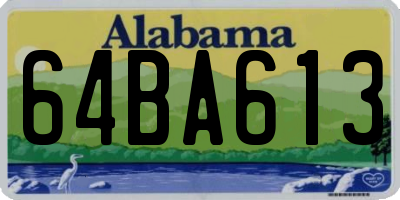 AL license plate 64BA613
