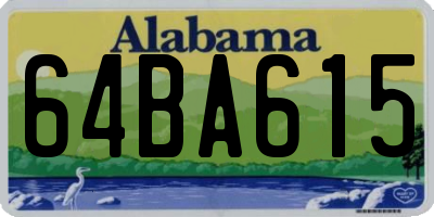 AL license plate 64BA615