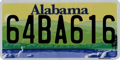 AL license plate 64BA616