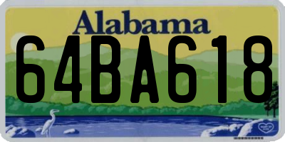 AL license plate 64BA618
