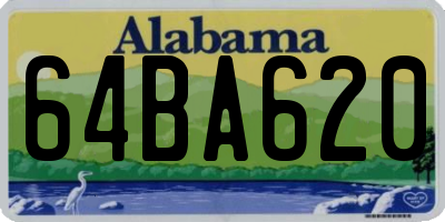 AL license plate 64BA620