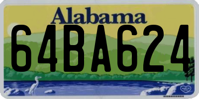 AL license plate 64BA624