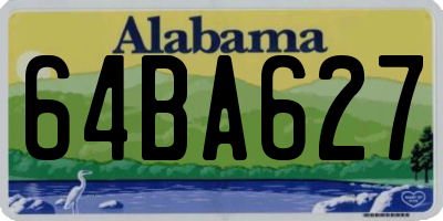 AL license plate 64BA627