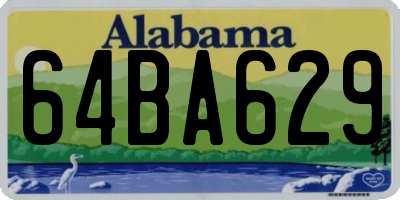 AL license plate 64BA629
