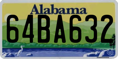 AL license plate 64BA632