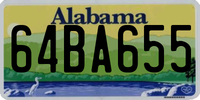 AL license plate 64BA655