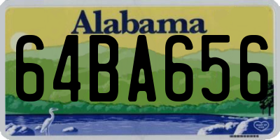 AL license plate 64BA656