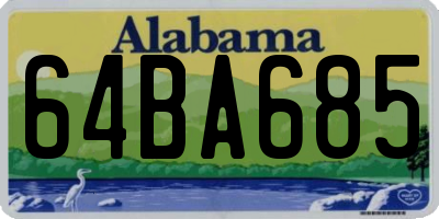 AL license plate 64BA685