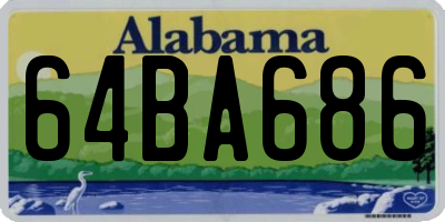 AL license plate 64BA686