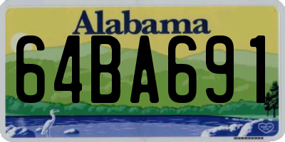 AL license plate 64BA691