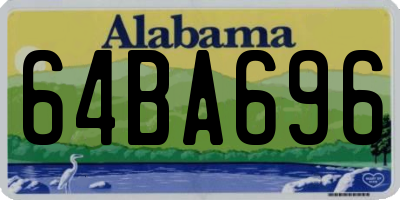 AL license plate 64BA696