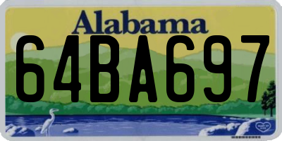 AL license plate 64BA697