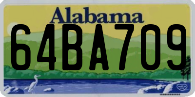 AL license plate 64BA709