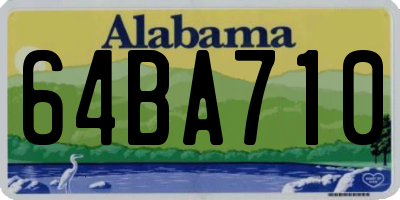 AL license plate 64BA710