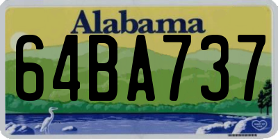 AL license plate 64BA737