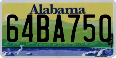 AL license plate 64BA750