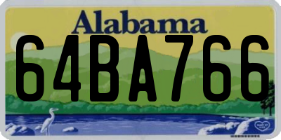 AL license plate 64BA766