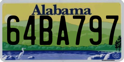 AL license plate 64BA797