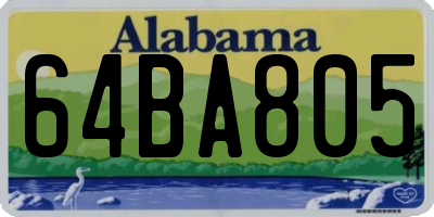 AL license plate 64BA805
