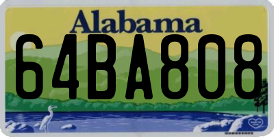 AL license plate 64BA808